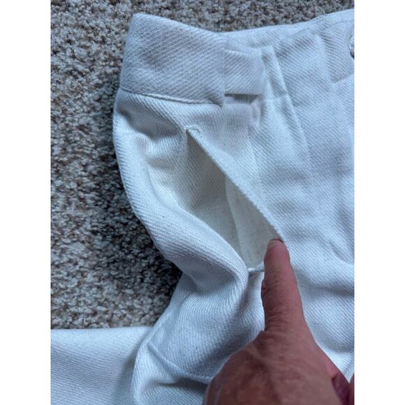 TORN by Ronny Kobo Bernee White Wide Leg Linen Blend Cargo size Women's Small - Picture 10 of 14